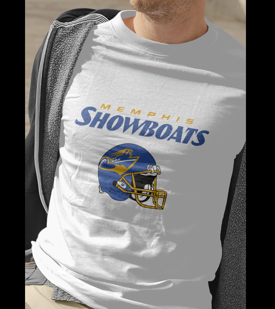 Memphis Showboats Vintage Helmet T-Shirt