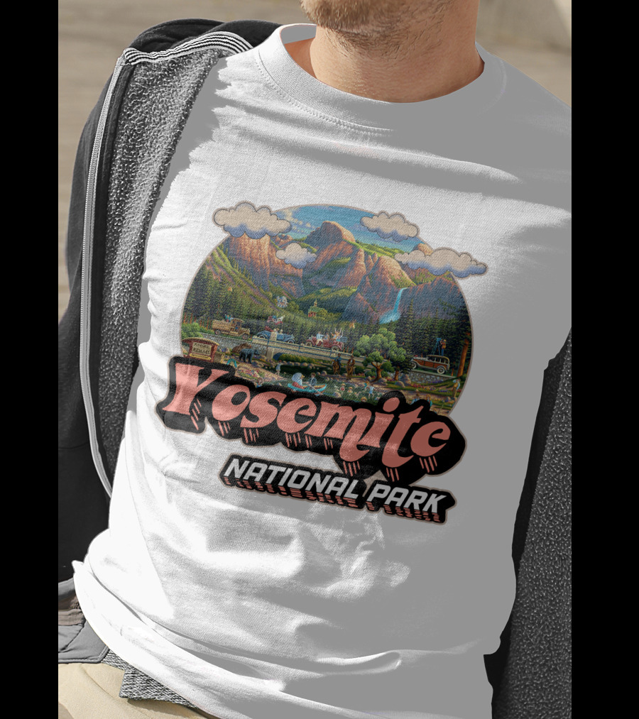 Yosemite National Park Vintage Scenic Mountains And Landscape T-Shirt