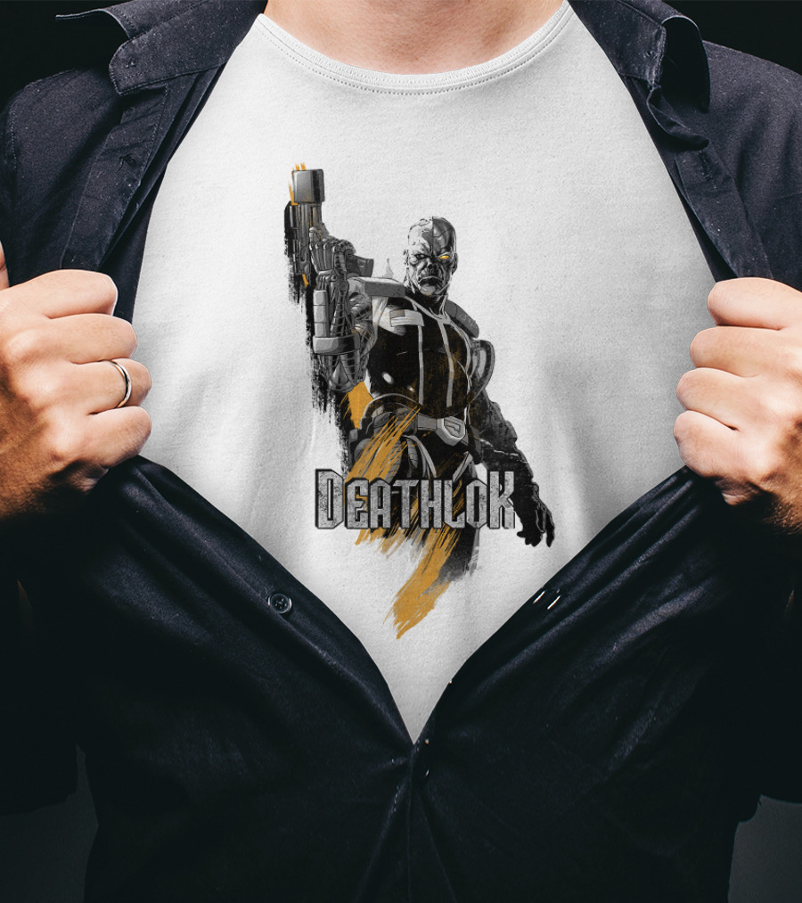 Marvel X Men Deathlok Character Graphic Painting Texture T-Shirt