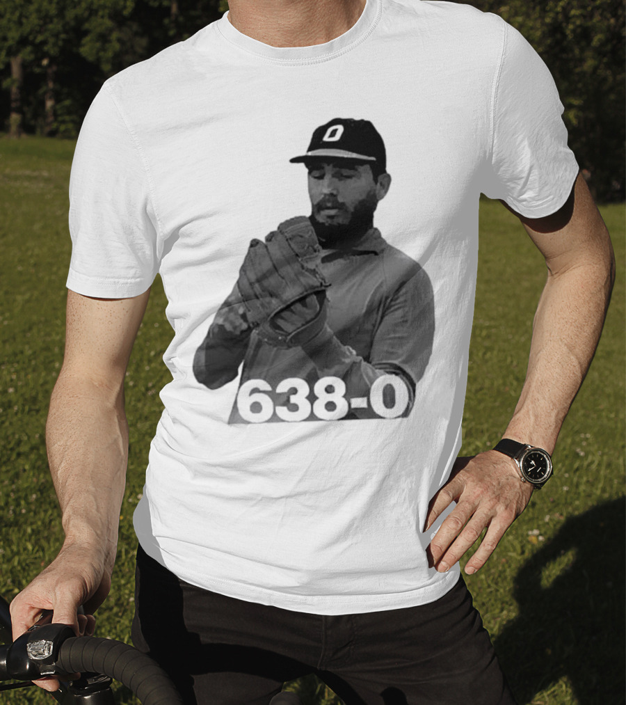 Castro 638-0 Baseball Pitcher Image With Cap Displaying 'O' T-Shirt