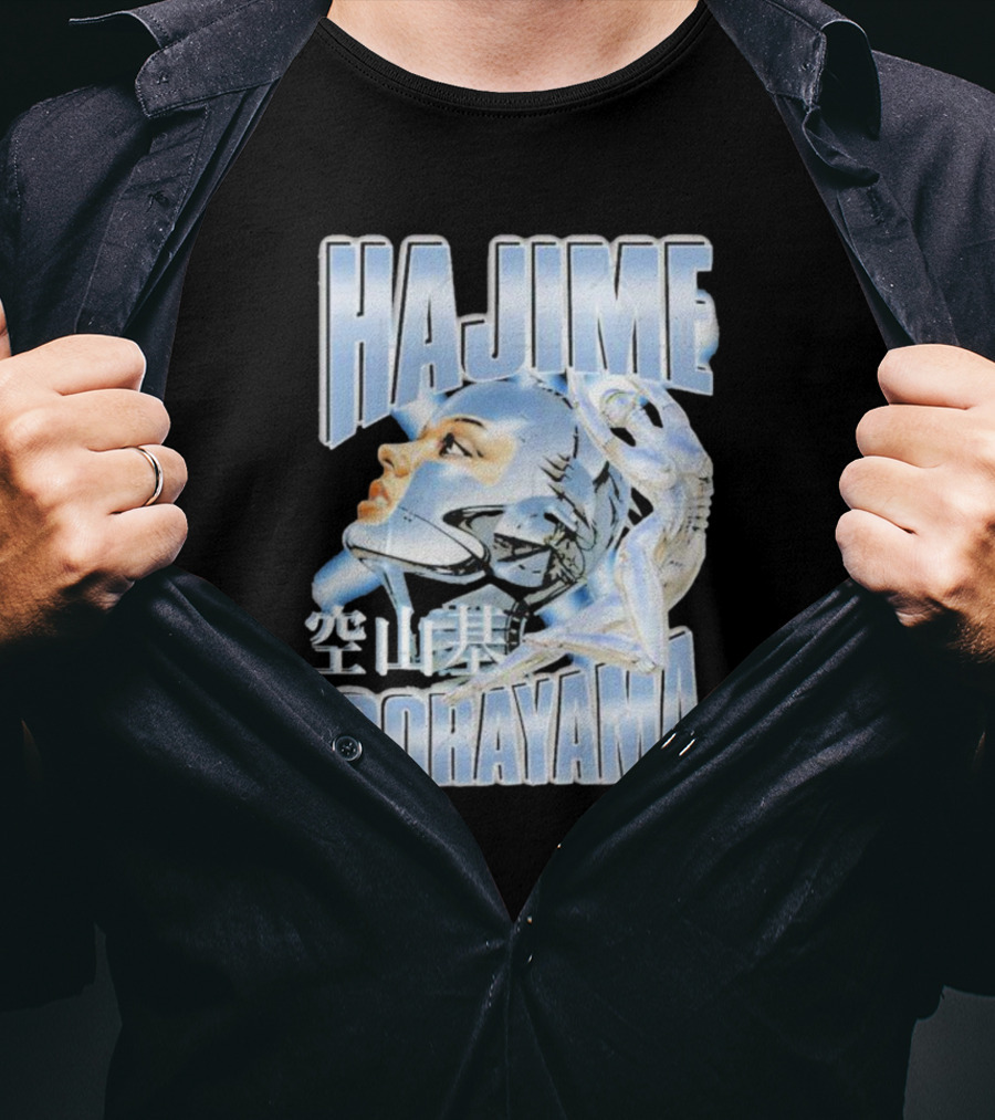 HAJIME SORAYAMA Robot Head Chrome Aesthetic T-Shirt