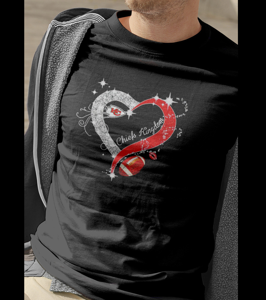 Heart Chiefs Kingdom Football Love T-Shirt