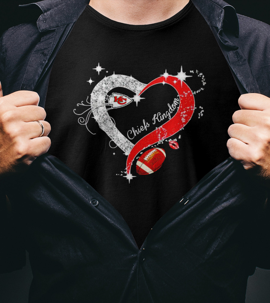 Heart Chiefs Kingdom Football Love T-Shirt