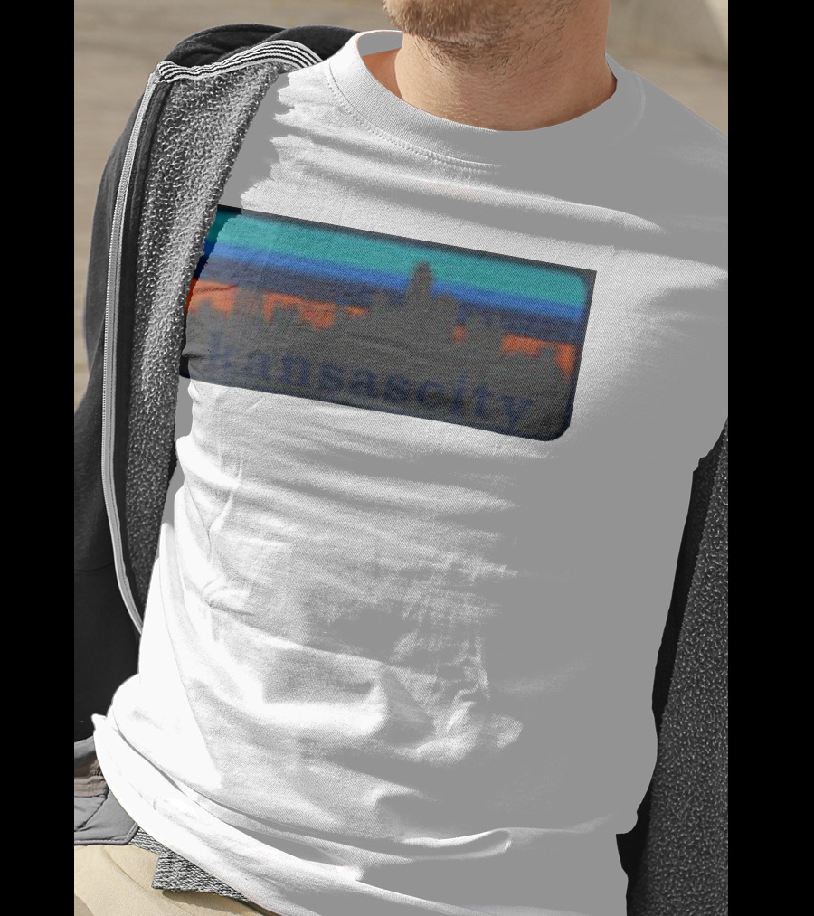 Kansas City Skyline Vintage Retro Sunset T-Shirt