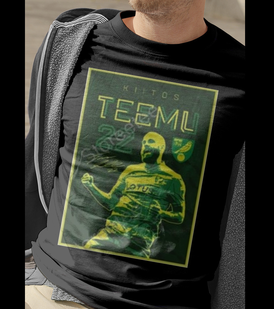 Kiitos Teemu 22 Norwich City Football Green Yellow T-Shirt