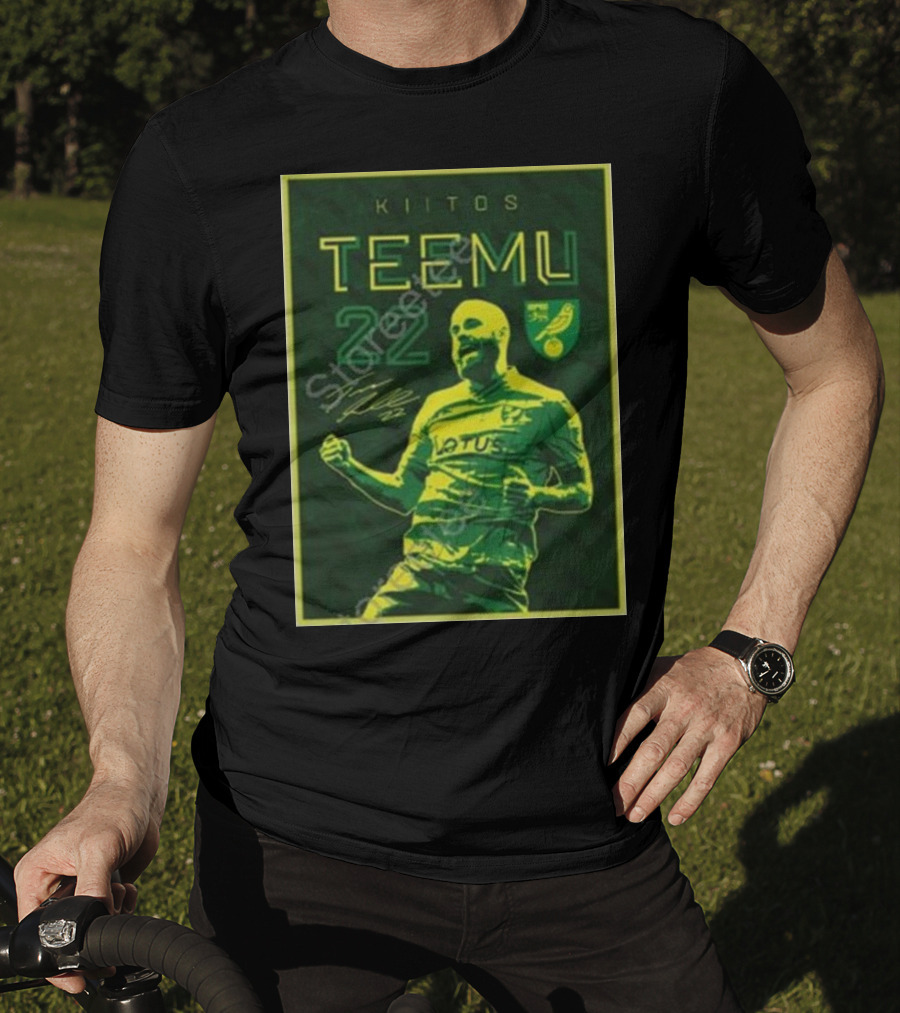Kiitos Teemu 22 Norwich City Football Green Yellow T-Shirt