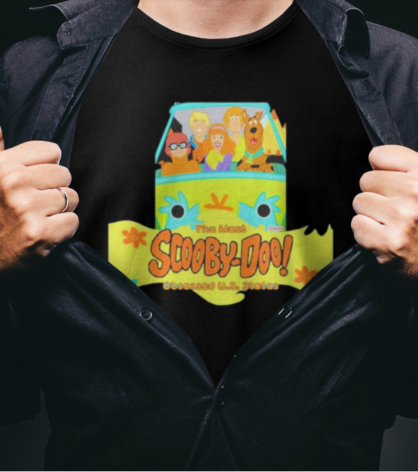 The Most Scooby Doo Obsessed U S States With Mystery Machine And Characters T-Shirt