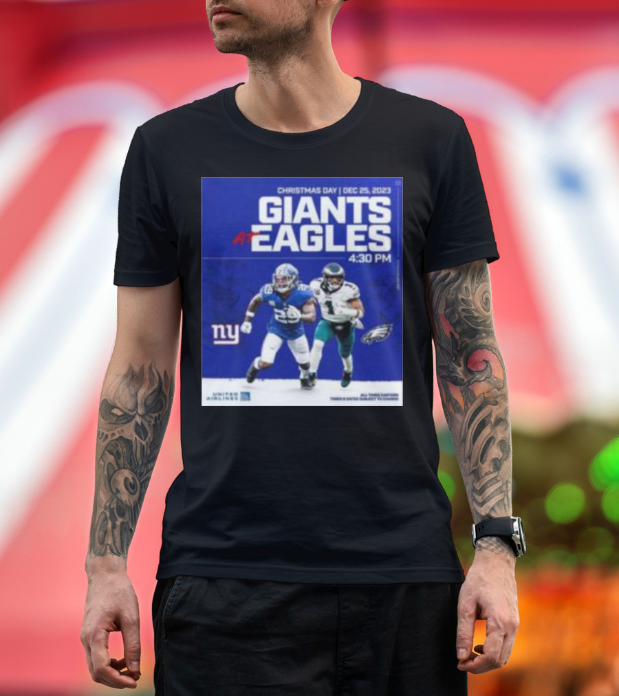 Christmas Day 2023: Giants at Eagles NFL Matchup at 4:30 PM T-Shirt