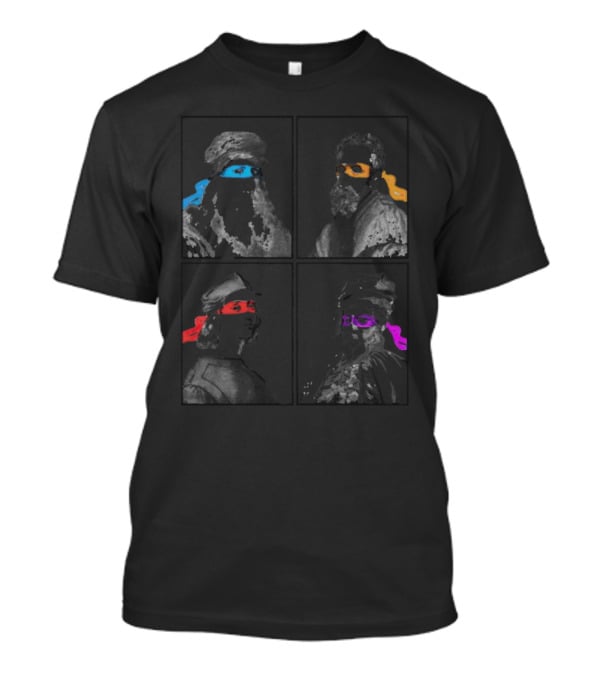 Renaissance Age Mutant Ninja Artists Parody With Colorful Masks T-Shirt