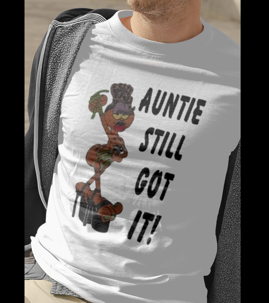 Auntie Still Got It High Heel Diva With Curlers And Coffee T-Shirt