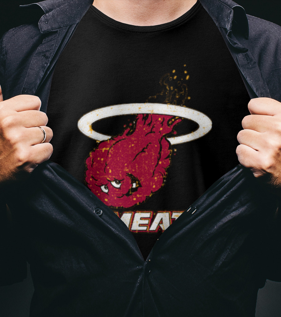 Miami Meat Hunger Force Flaming Meatball Halo T-Shirt