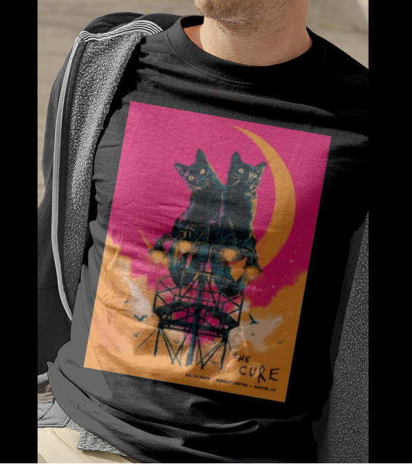 The Cure The Songs Of A Lost World Tour Cats On Scaffolding Moody Center Austin Pink Moon 05.10.2023 T-Shirt