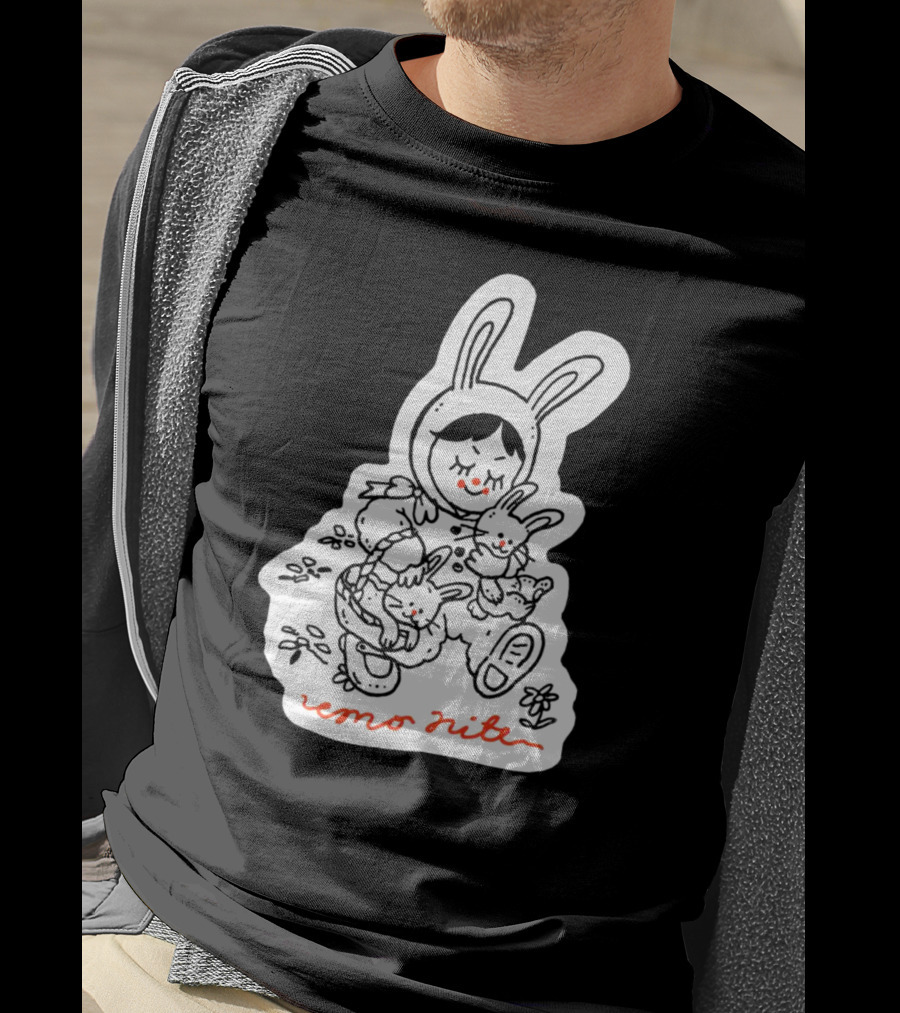 Emo Nite Bunny Sticker Woods Creature Trio T-Shirt
