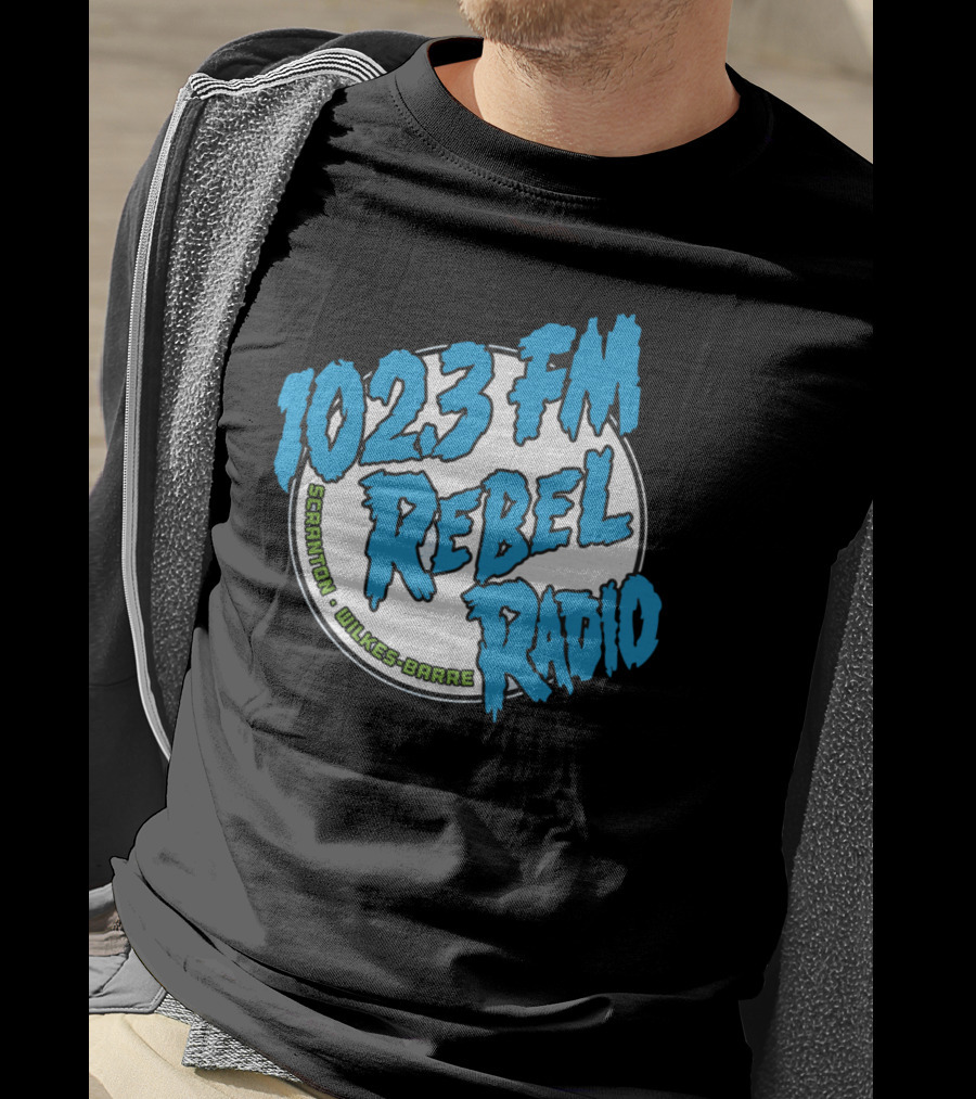 102.3 FM Rebel Radio Scranton Wilkes-Barre T-Shirt