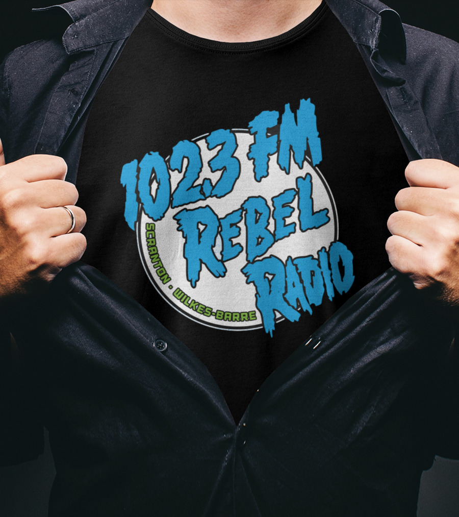 102.3 FM Rebel Radio Scranton Wilkes-Barre T-Shirt