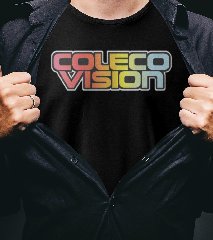 Colecovision Retro Gaming Console Logo Design In Multicolor T-Shirt