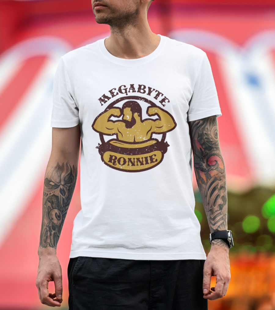 Megabyte Ronnie Flexing Muscles T-Shirt