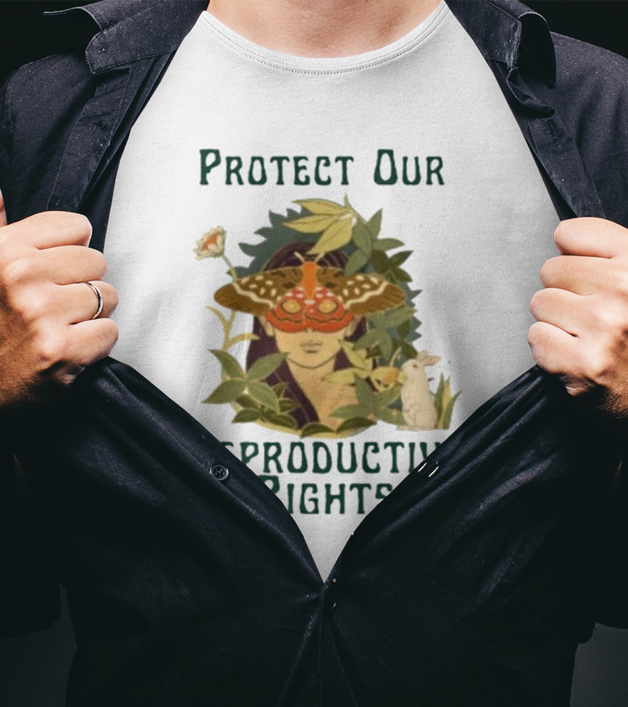 Protect Our Reproductive Rights Moth And Rabbit Nature Symbolism T-Shirt