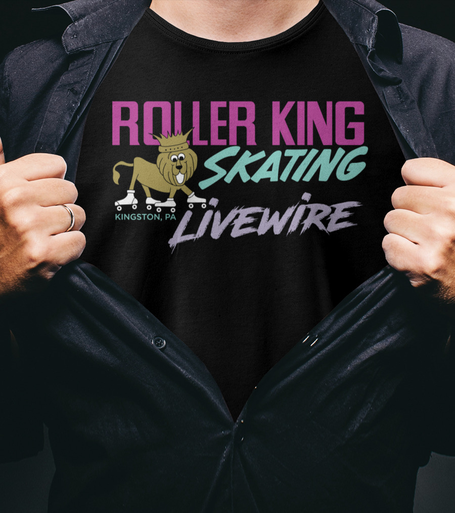 Roller King Skating Livewire Kingston PA Lion T-Shirt