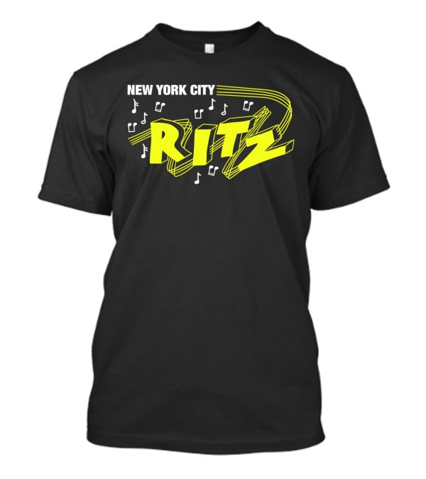 New York City Ritz Rock Club Music Notes T-Shirt
