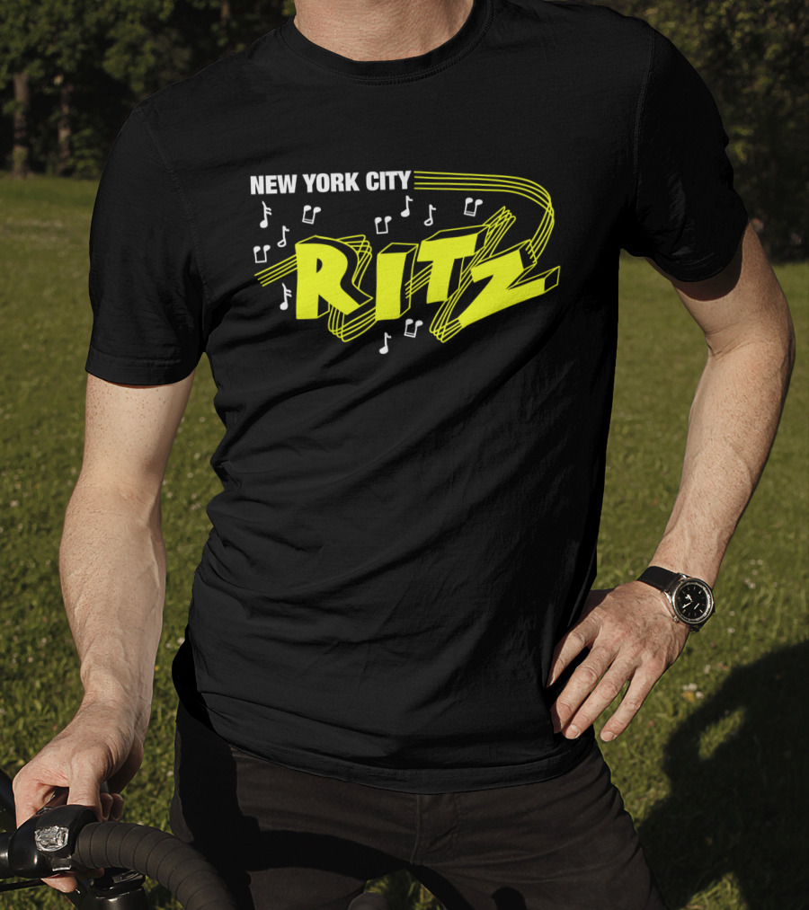 New York City Ritz Rock Club Music Notes T-Shirt