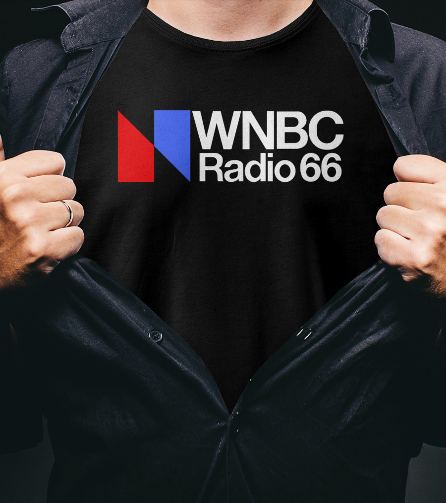 WNBC Radio 66 Vintage Logo Red And Blue T-Shirt