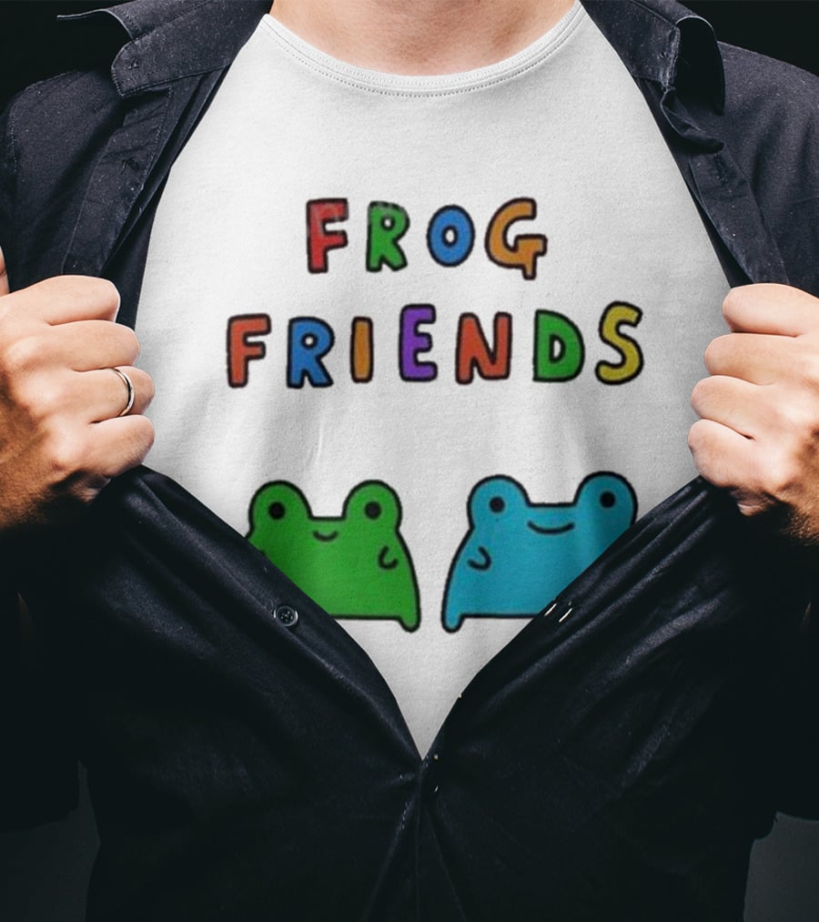 Frog Friends Comic Colorful Frogs T-Shirt