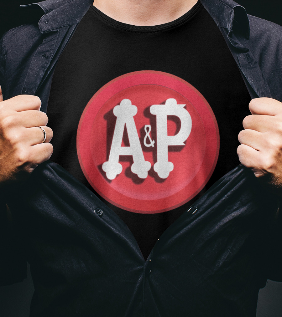 A&P Grocery Stores Retro Red Circle Emblem T-Shirt