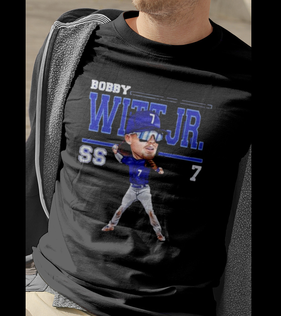 Bobby Witt Jr. SS 7 Kansas City Cartoon Baseball Player T-Shirt