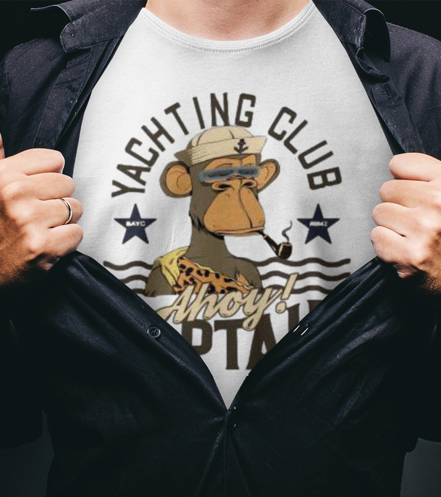 Yachting Club Ahoy Captain Monkey Moteefe T-Shirt