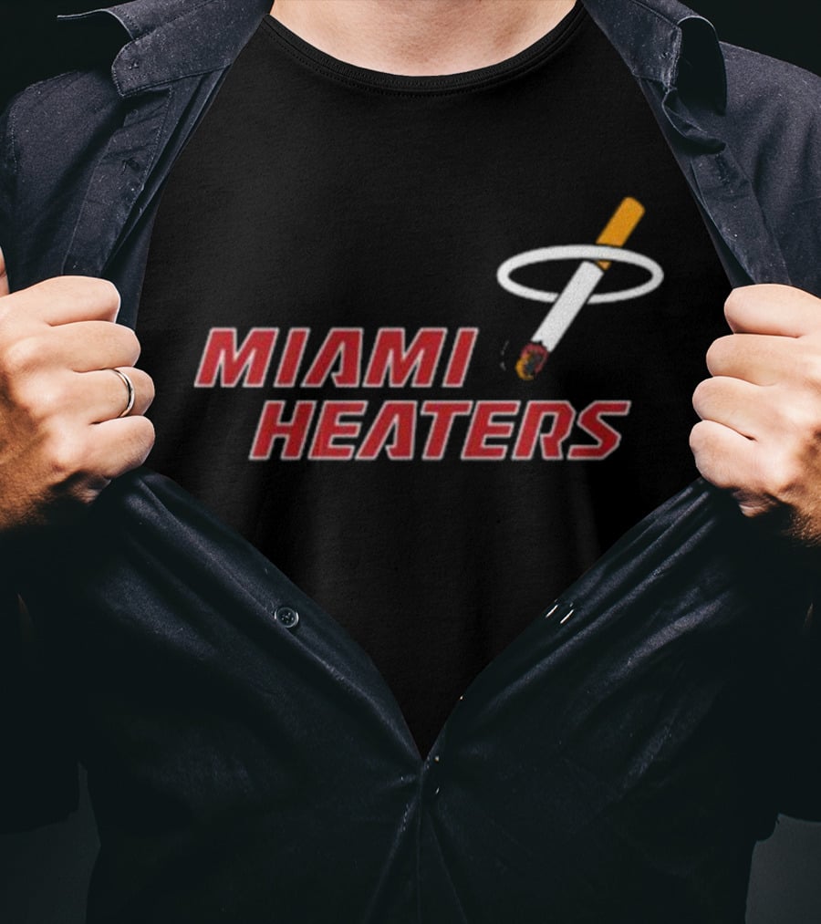 Miami Heaters Smoking Basketball T-Shirt