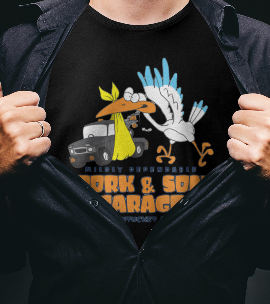 Mildly Dependable Stork And Sons Garage Pawtucket RI T-Shirt