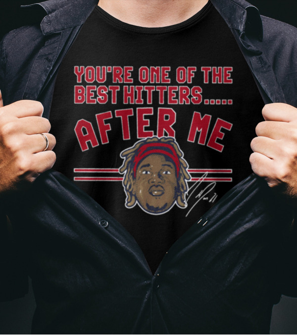 You're One Of The Best Hitters After Me Baseball Player Character Red Headband T-Shirt