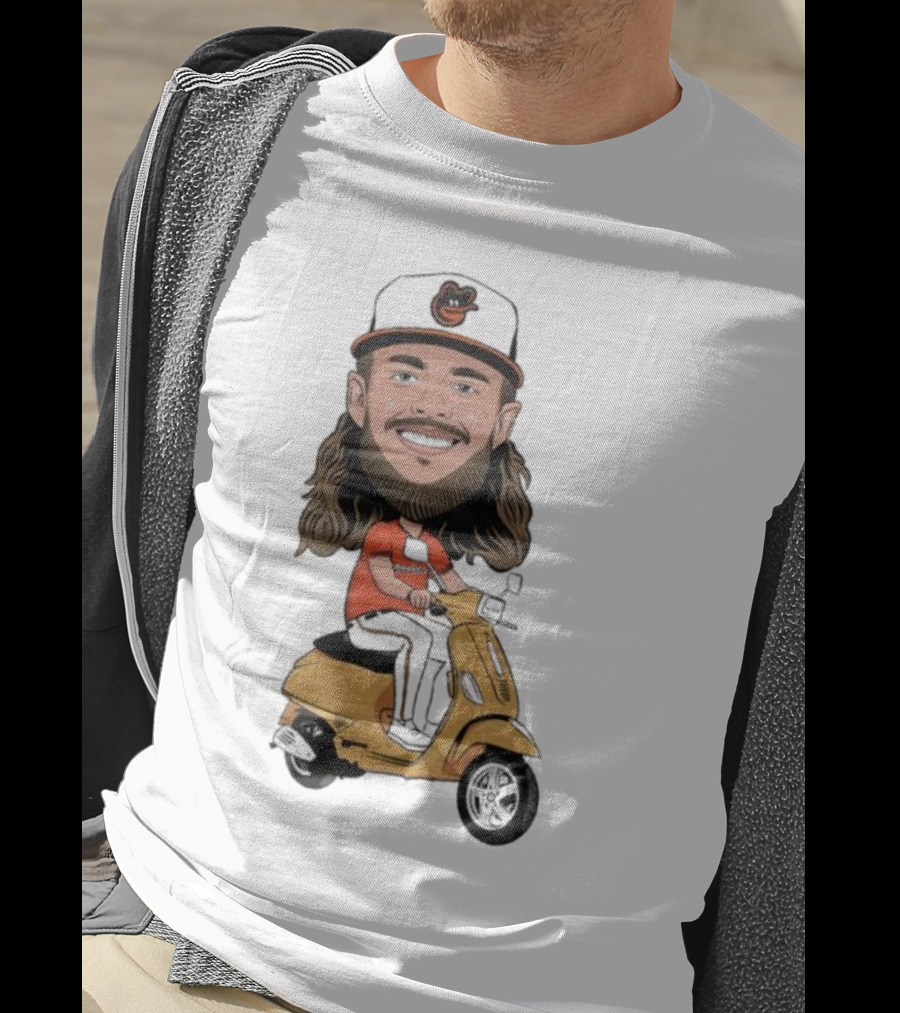 Baltimore Orioles Vespi Riding Vespa Scooter T-Shirt