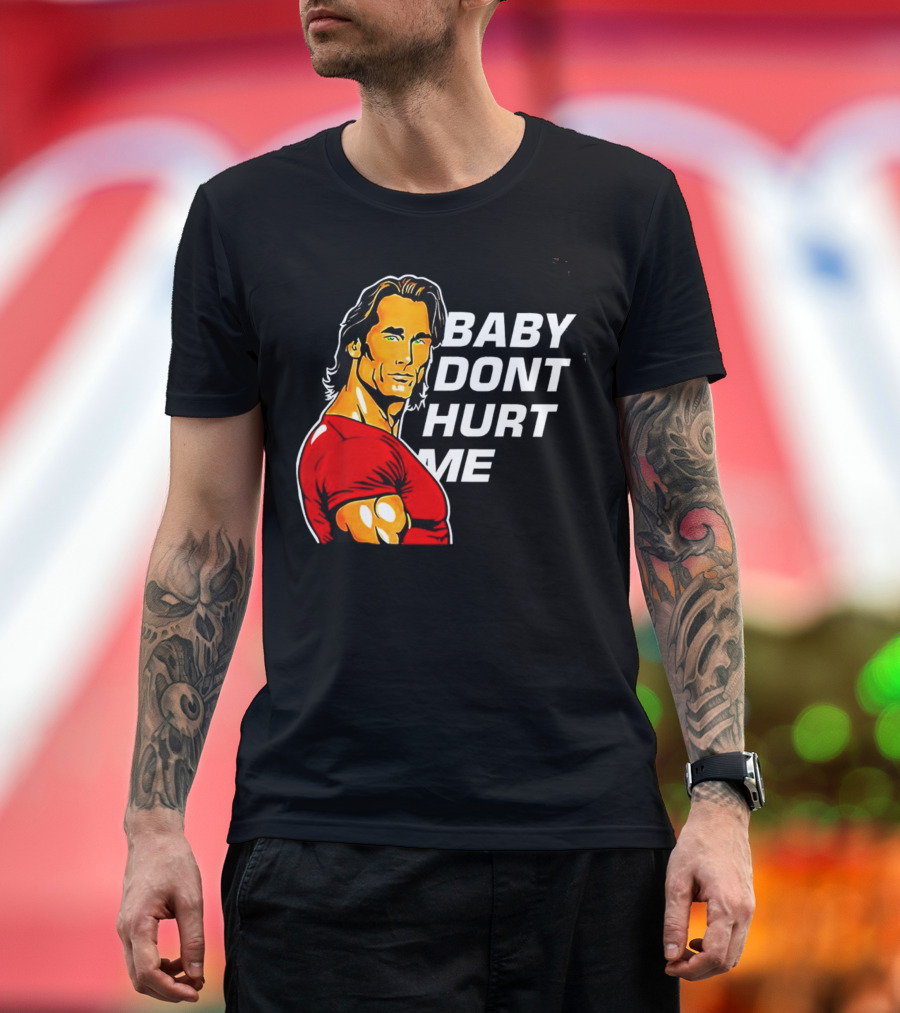 Mike O Hearn Baby Don't Hurt Me Cartoon Red Shirt Comic T-Shirt