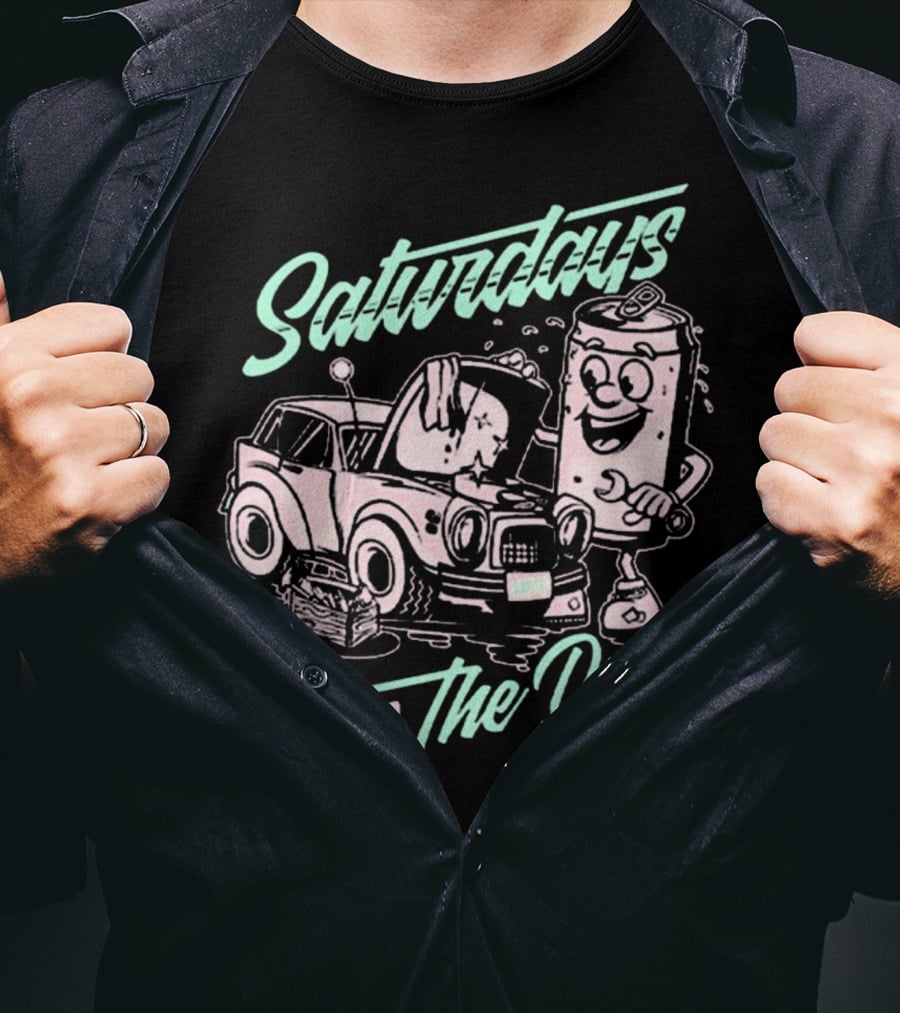 Saturdays Are For The Dads Car Guy Can Mechanics T-Shirt