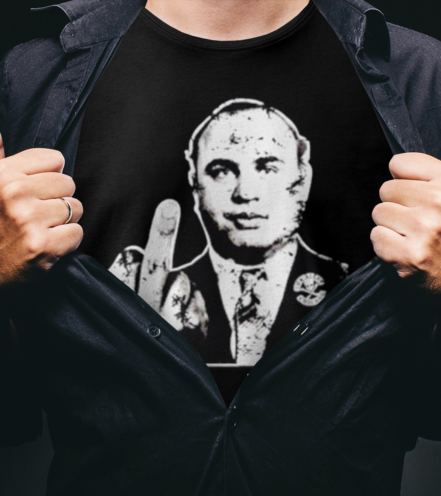 Al Capone Middle Finger Chicago Gangster The Alley T-Shirt