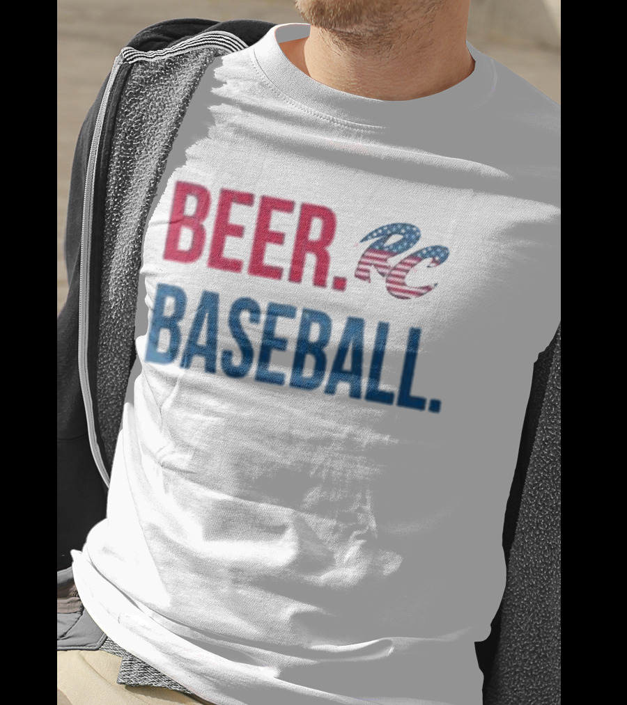 Beer RC Baseball Patriotic American Flag T-Shirt