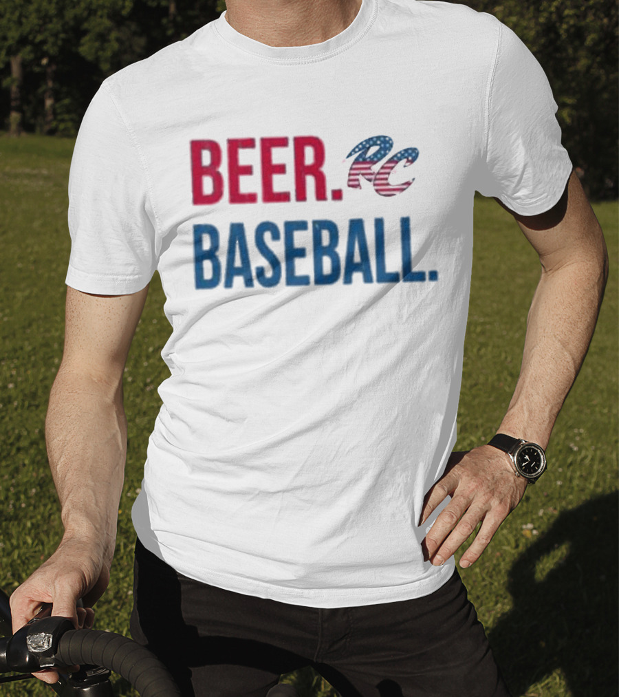 Beer RC Baseball Patriotic American Flag T-Shirt