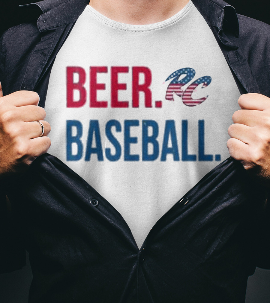 Beer RC Baseball Patriotic American Flag T-Shirt