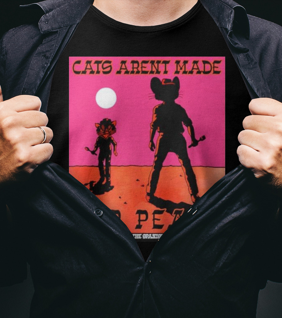 Cats Aren’t Made For Peace Buckaroo Cowboy Silhouette Desert Night T-Shirt