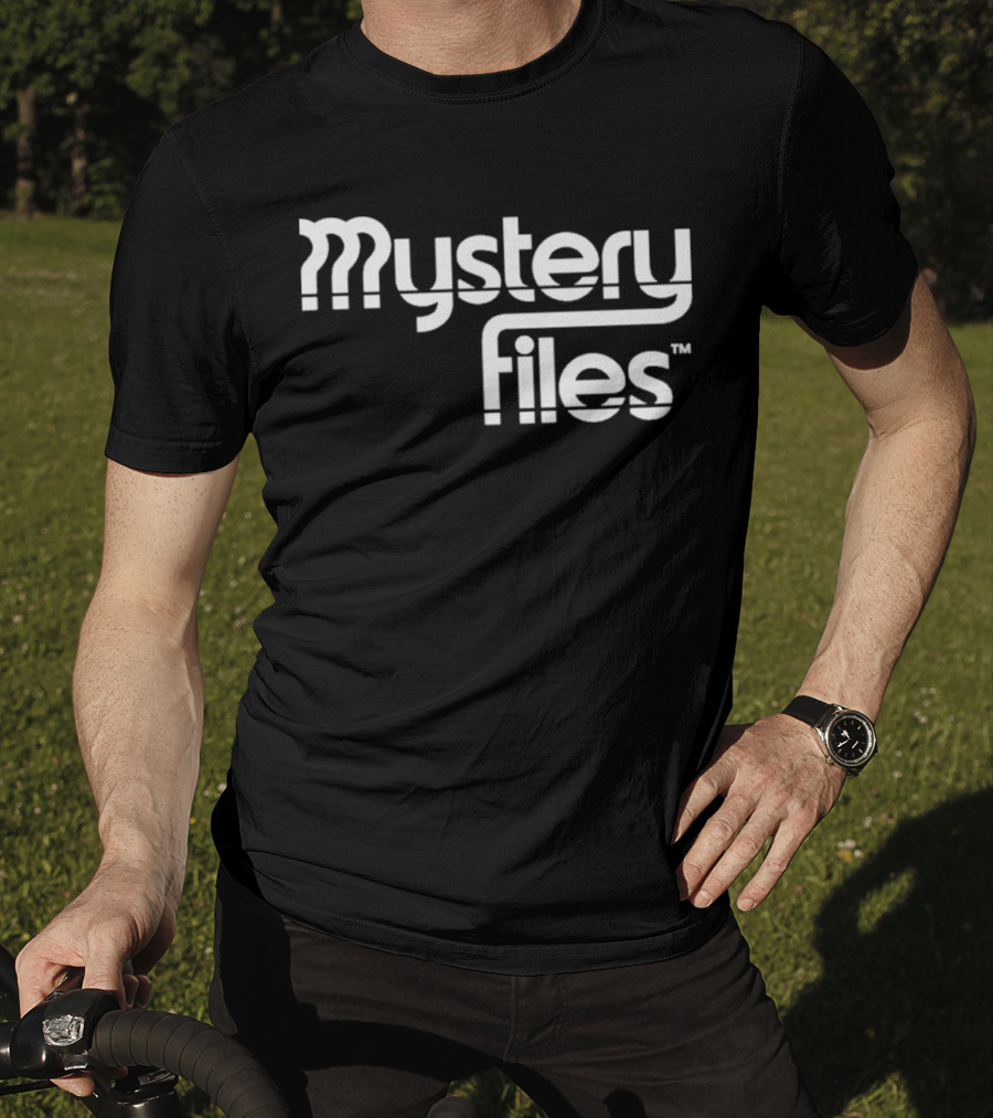 Mystery Files Retro Style Geometric Text T-Shirt