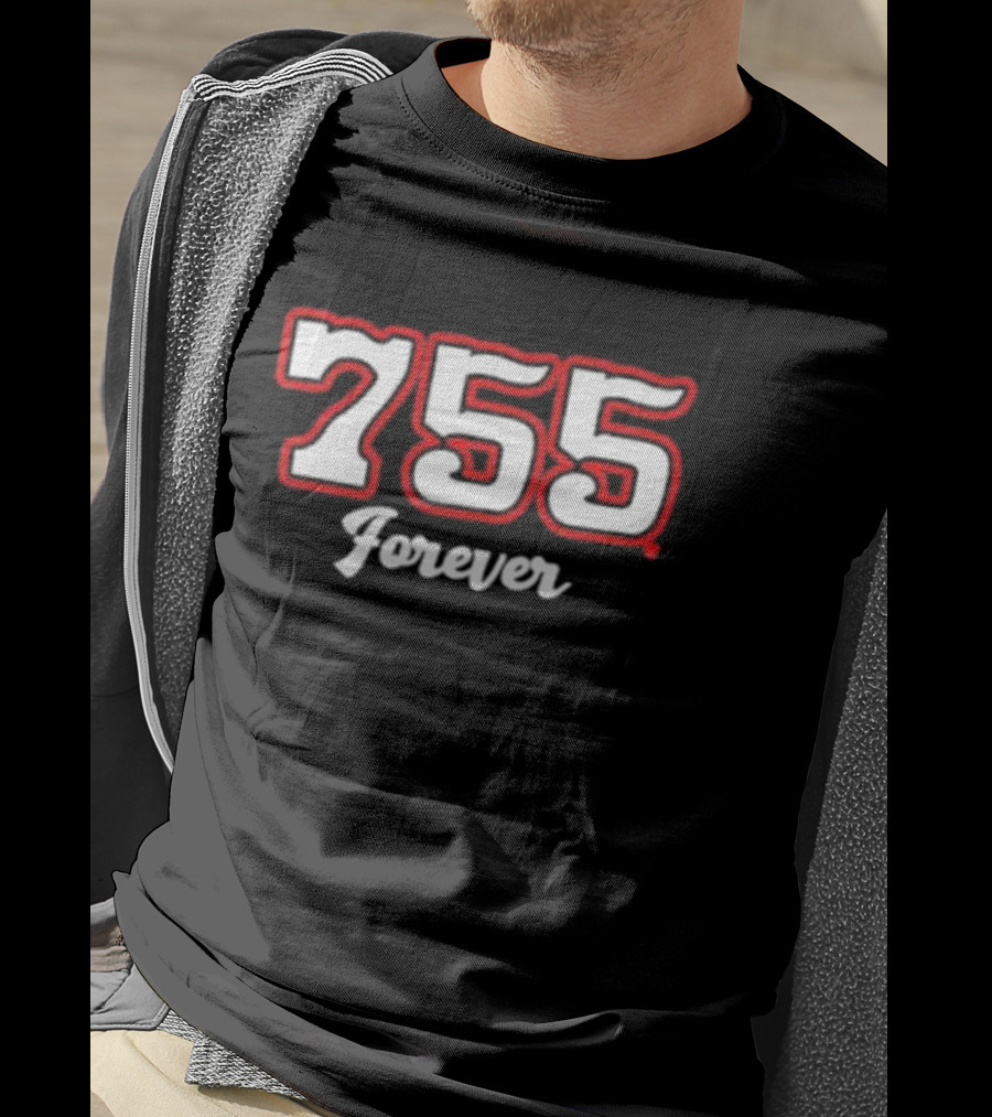 755 Forever Baseball Home Run Legacy T-Shirt