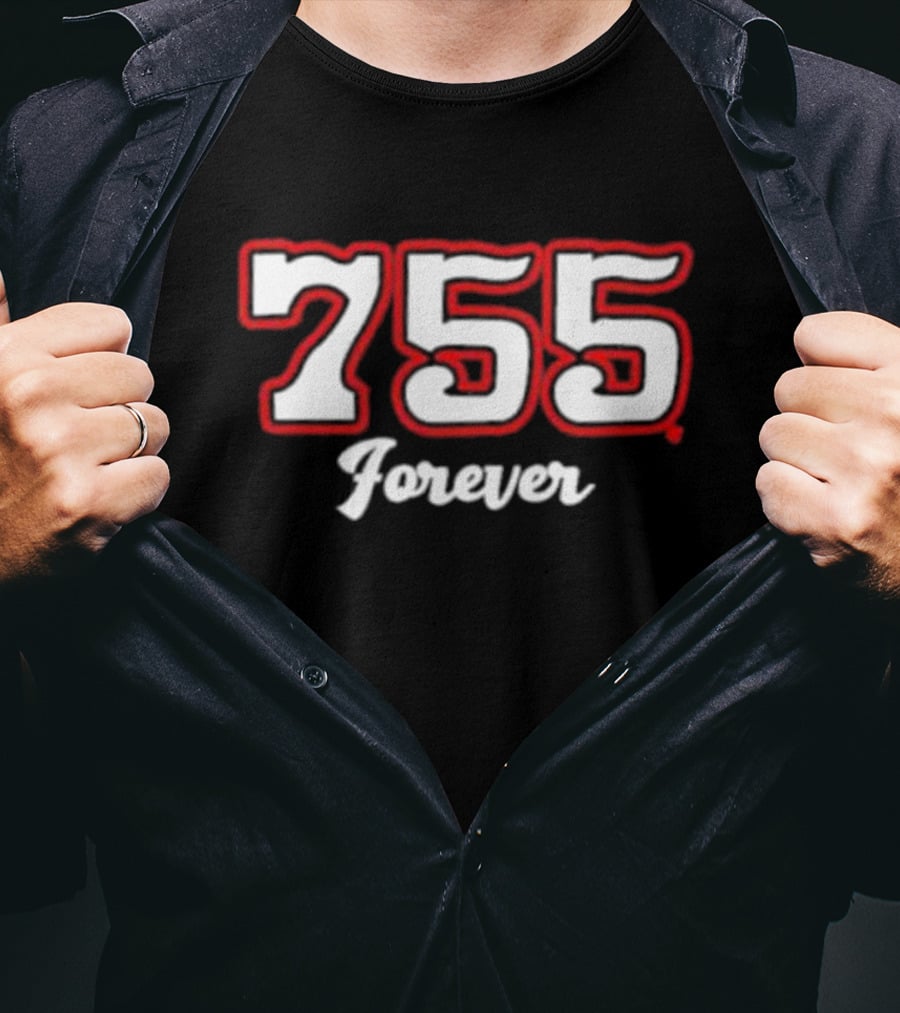 755 Forever Baseball Home Run Legacy T-Shirt