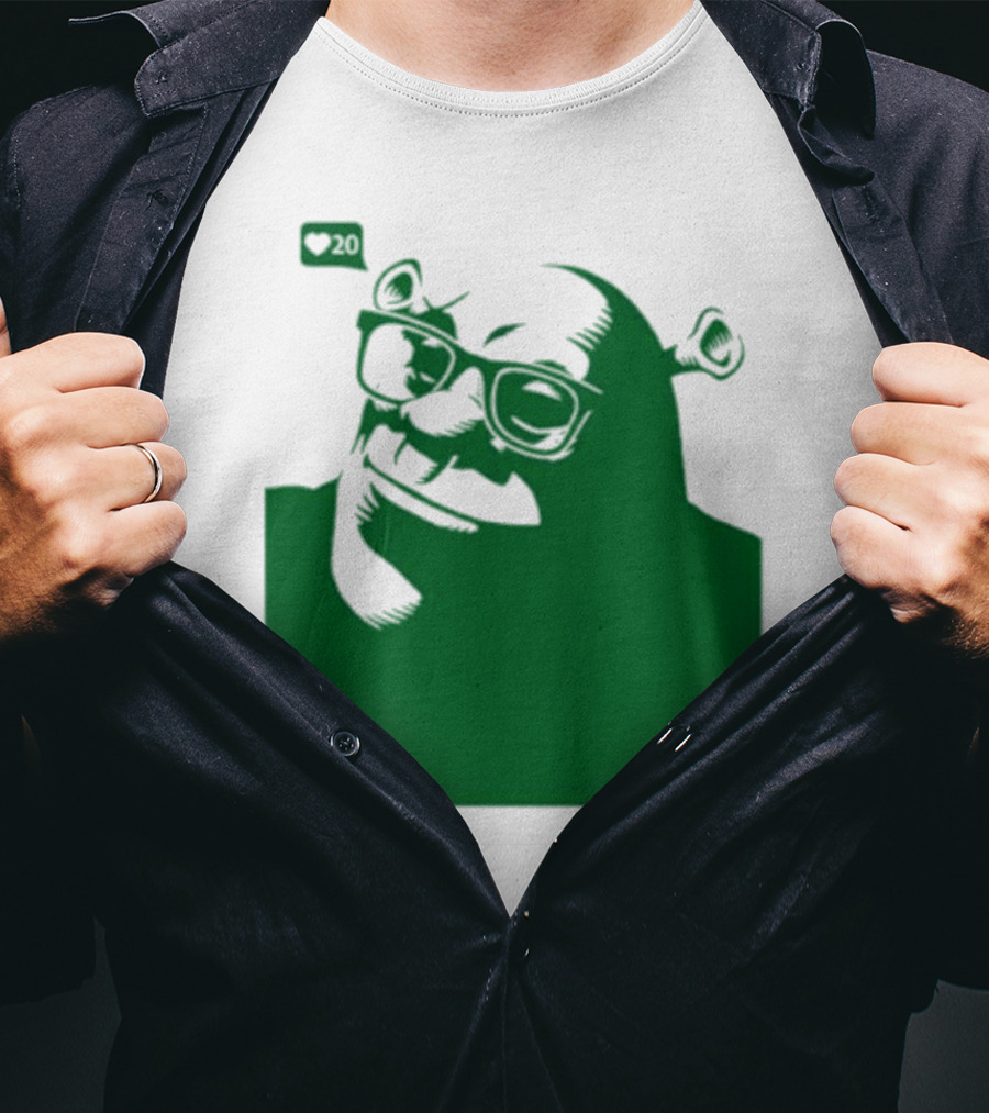 Shrek Bioworld Handsome Shrek 20 Likes Glasses T-Shirt