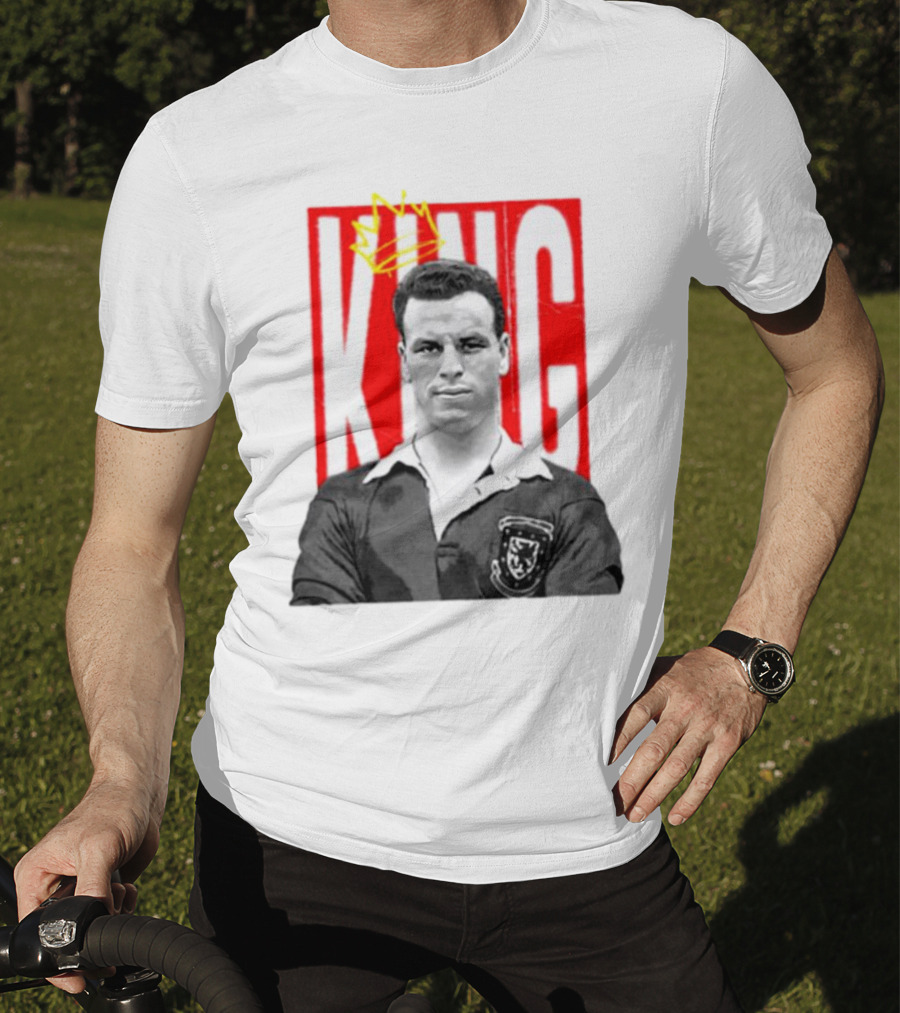 King Charles Soccer Icon With Red KING Background T-Shirt