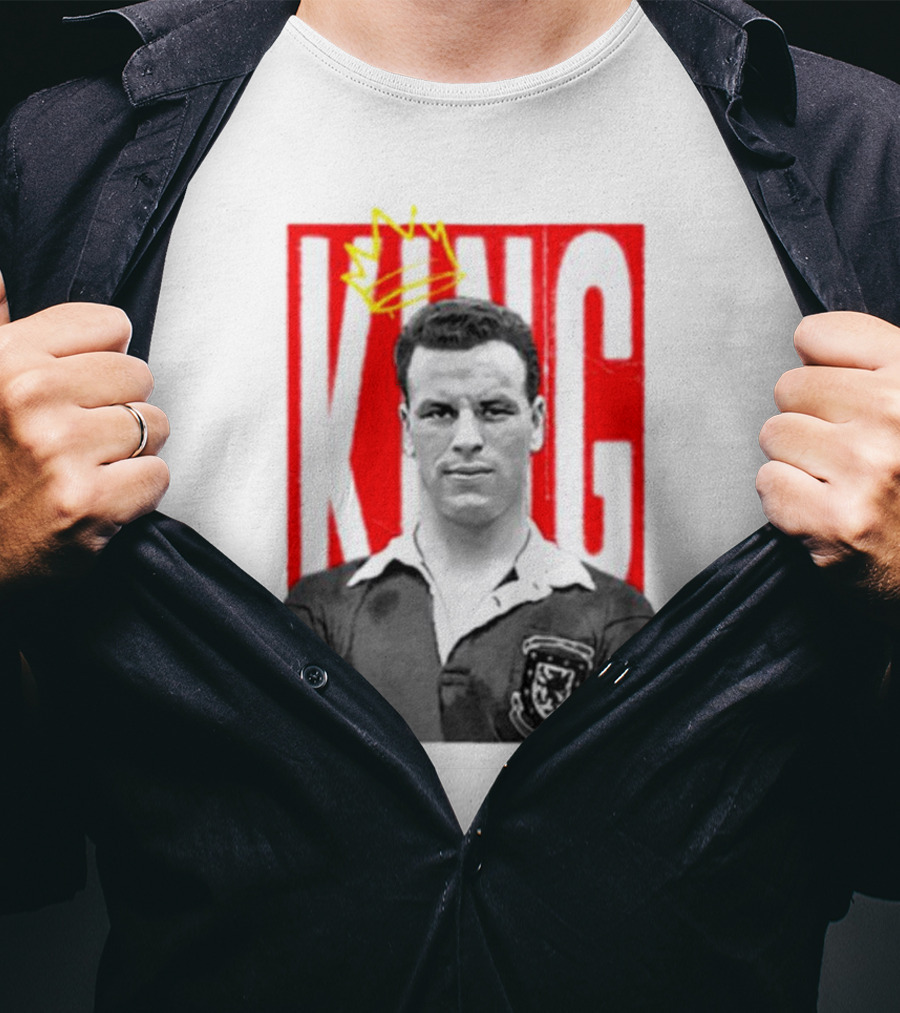 King Charles Soccer Icon With Red KING Background T-Shirt