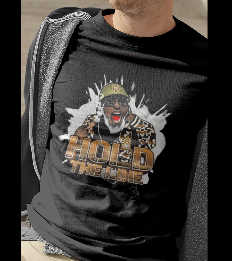 King David Hold The Line Camo Jacket And Sunglasses T-Shirt