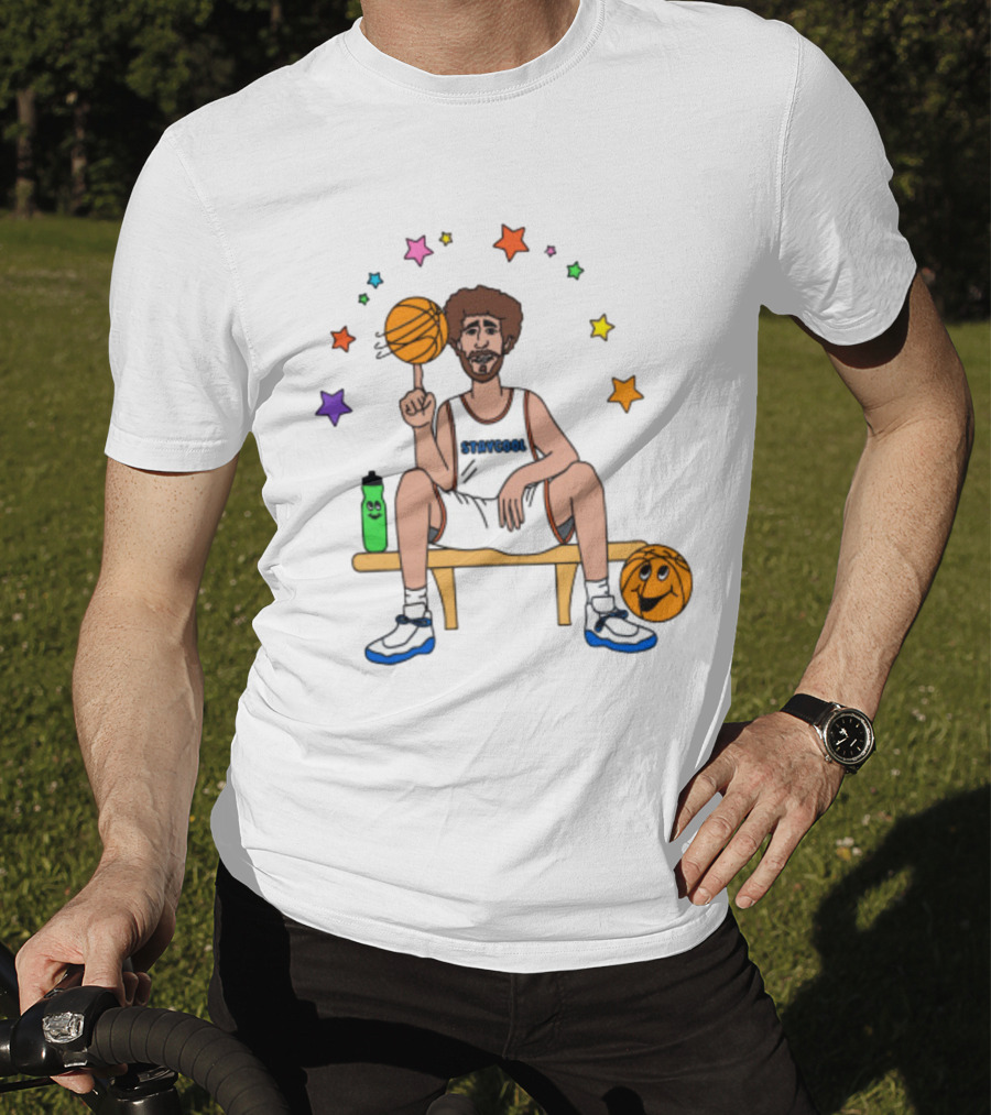 Staycool Basketball Bench With Stars And Basketballs T-Shirt