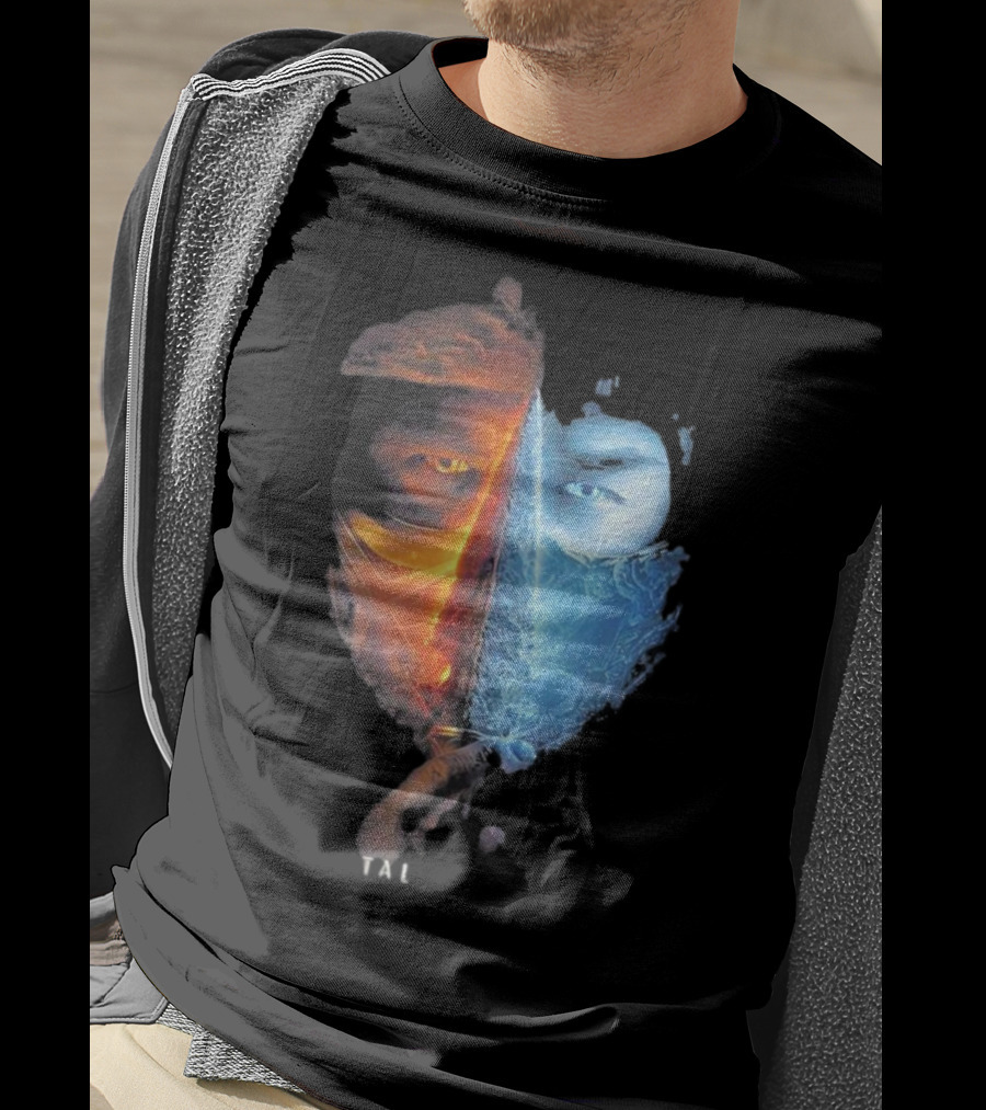 Mortal Kombat Scorpion Sub-Zero TAL Split Face T-Shirt